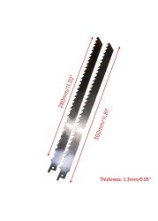 2pcs Stainless Steel Saber Saw Blade Meat Cutting Reciprocating Saw Blade for Cutting Wood/Meat/Frozen Meat Meat Cutter Tool