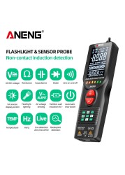 ANENG AN998 Automatic Digital 6000 Counts Professional Multimeter Electric Auto Ranging AC/DC Voltmeter Temperature Ohm Hz Detector Tool