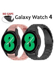 no gaps stainless steel band for samsung galaxy watch 4 classic 46mm 42mm strap matel correa galaxy watch 4 44mm 40mm bracelet