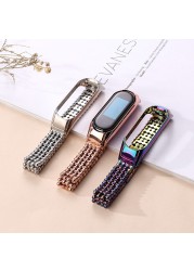 For Mi Band 5 6 Strap Metal Stainless Steel For Xiaomi Mi Band 4 3 Strap Global Version Compatible Miband Bracelet Wristband