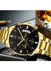 NIBOSI Relogio Masculino Luxury Men Watches Top Brand Men Watch Quartz Waterproof Sports Chronograph Wristwatches Montre Homme