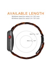 resin watches for apple watch 7 6 5 band 44mm iwatch 42mm series 4 3 2 wrist strap accessories loop 40mm replacement bracelet