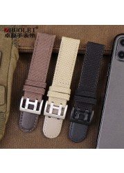 For hamilton khaki field watch h760250/h77616533/h70605963 H68201993 watch strap genuine leather nylon men watch band 20mm 22mm