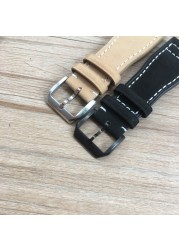 20mm 21mm 22mm Brown Black Men Watchband For IWC Pilot Mark Eighteen IW327004 IW377714 Watch Strap Calfskin Genuine Leather Bracelet