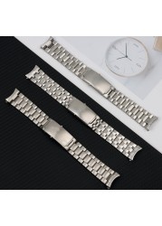 Top quality brand 316L 20mm 22mm silver stainless steel watch band for omega strap seamaster speedmaster planet ocean watchband