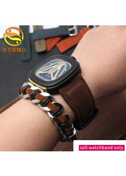 Genuine Leather Watch Band Men For Seven Friday M2/02 P1B/01 P2B/02 First Layer Cowhide Leather Bracelet Female 28mm Watch Strap