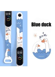 Suitable for Mi band 4/5/6 wristband 3 nfc version strap cartoon cute Akita astronaut printing silicone sports watch wristband