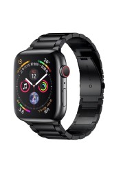 المعادن حزام ل أبل ساعة 7 6 5 4 SE الفرقة 40 مللي متر 44 مللي متر المعادن استبدال حزام ل iwatch 3 42 مللي متر 38 مللي متر المعادن الفولاذ المقاوم للصدأ حزام