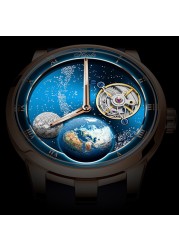 Haofa 1952 Carousel Mechanical Watch Men Sapphire Carousel Starry Energy Reserve 80H Luxury Wristwatches relógio masculino