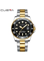 CUENA 2022 New Gold Watch Men Watches Men Creative Stainless Male Wrist Watches Waterproof Clock Relogio Hombre