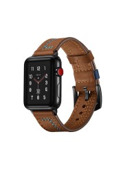 leather strap for apple watch band 45mm/41mm 44mm/40mm 42mm/38mm korea bracelet watchband strap iwatch series 4 3 5 se 6 7