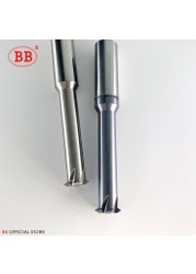 BB 1 Teeth Thread Milling Cutter Tungsten Carbide CNC Steel Machining Aluminum 60 Degree M1.2 M1.6 M2 M2.5 M3 M4 M5 M6 M8