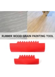 2pcs Paint Roller Rubber Roller Imitation Wood Grain Brush Wall Rodillo Pintura Kits Wall Texture Art DIY Painting Tool Set