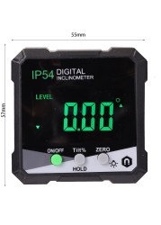 Precision LCD Digital Inclinometer Slope Meter IP54 Waterproof Bevel Gauge Inclinometer Magnetic Based