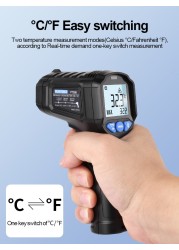 High precision infrared digital thermometer pro non-contact temperature infrared laser humidity LCD display PT380/600 peaktool