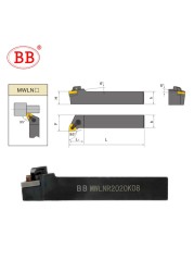 BB MWLNR 2020k08 1616h08 External Turning Tool Holder MWMNN MWWNR WWLNR DWLNR Lathe Bar 16mm 20mm WNMG Carbide Insert