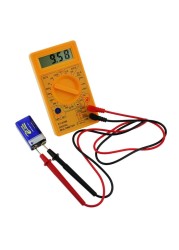 DT830 الرقمية المتعدد الفولتميتر مقياس التيار الكهربائي Ohmmeter DC10V ~ 1000 فولت 10A التيار المتناوب 750 فولت فاحص/ مختبر التيار الكهربائي اختبار شاشة الكريستال السائل