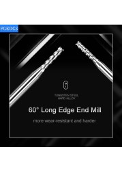 End Mill Aluminum Milling Cutter Edge Lengthened 3 Flute Metal Cutters 0.3 0.4 0.5 0.6mm 1.2 1.4 1.8mm 0.8mm Carbide Computer Tools