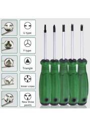 5pcs Triangle Screwdriver Set U Y Shape Inner Cross Socket Screw Driver for Home Appliances Hand Tool