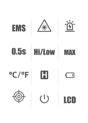 الأشعة تحت الحمراء ميزان الحرارة الرقمي ترمومتر ليزر بندقية عدم الاتصال مقياس الحرارة LCD مقياس الحرارة Termonetro C/F HABOTEST HT650