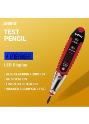 ANENG AC DC 12-250V Tester Digital Tester Pencil Non-contact saft Electric Test Pen LCD Display Screwdriver Voltage Indicator