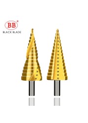 BB Step Drill Bit HSS 4-12 4-20 4-32mm Titanium Coated Cobalt Cone Spiral And Straight Flute For Steel Wood Metal Hole