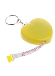 Dropshipping Portable Keychain Retractable Ruler Heart-shaped Tape Measure 1.5 Meter