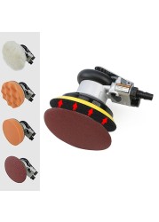 5 inch/6 inch Non-Vacuum Matte Surface Circular Pneumatic Sander Random Orbital Wood Sander Polisher Grinding Machine