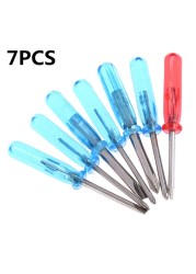 1/7pcs 5mm mini slotted cross word head five-pointed star screwdriver for mobile phone laptop repair open tool