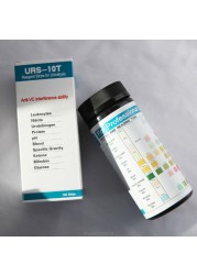 E06A 100 Strips URS-10T Urinalysis Reagent Strips 10 Urine Parameters Test Strip Leukocytes Nitrite Polybilinogen Protein pH