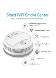 Tuya wifi smoke alarm remote smart home app notification smoke detector home security