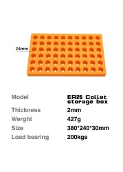 ER collet storage box, 60 slots, 35 and ER32, plastic finishing, special accessory for CNC machine tools, new