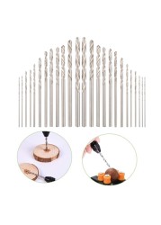 25Pcs Mini Micro HSS Twist Drill Bits Set Metric Sizes 0.5-3.0mm For PCB CraftsWoodworking Metal Wood Tools