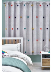 Pom Pom Eyelet Blackout Curtains