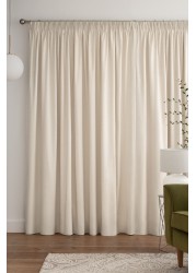 Cotton Curtains Pencil Pleat Blackout/Thermal