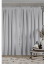 Textured Tassel Curtains Pencil Pleat Blackout/Thermal