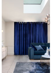 Matte Velvet Curtains Eyelet Lined