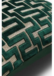 Fretwork Velvet Cushion Small Square