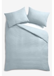 Cotton Rich Duvet Cover and Pillowcase Set Plain Percale