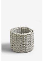 M26169s Set of 2 Round Baskets