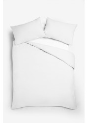 Cotton Rich Duvet Cover and Pillowcase Set Plain Percale