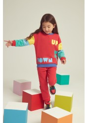 Little Bird Red Upside Down Sweatshirt And Joggers Set