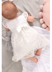 Lipsy Baby Lace Flower Girl Dress With Matching Knicker