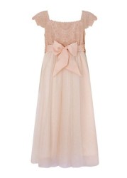 Monsoon Pink Estella Sparkle Dress