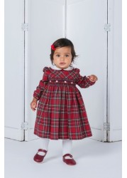 Trotters London Red Charlotte Smocked Dress