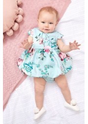 Lipsy Baby Scallop Scuba Dress With Matching Knicker