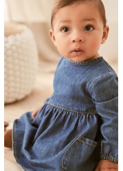 Baby Long Sleeved Denim Dress (0mths-2yrs)