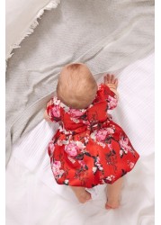 Lipsy Baby Puff Sleeve Dress With Matching Knicker