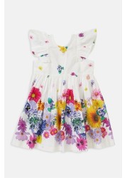 Angel & Rocket White Avery Border Print Dress