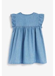 Frill Sleeve Cotton Dress (3mths-8yrs)